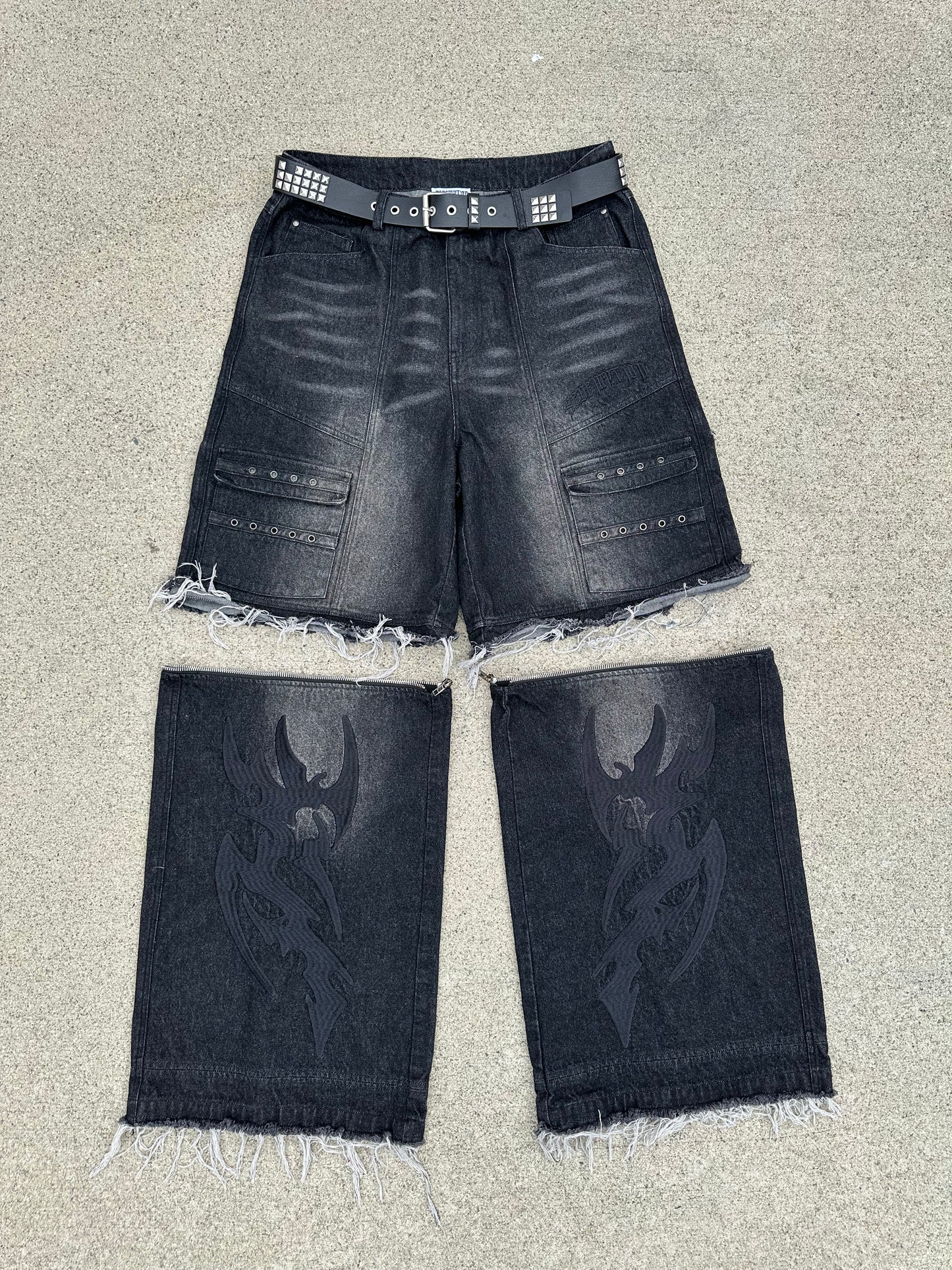 BLACK "REVENGE" DENIM JEANS