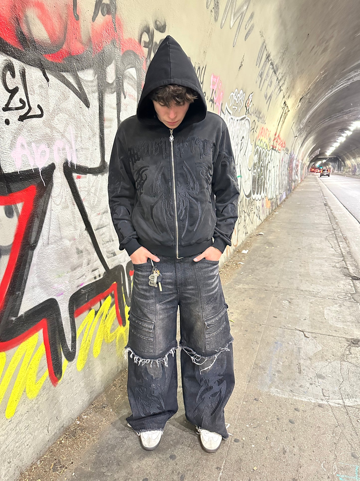 BLACK "REVENGE" DENIM JEANS
