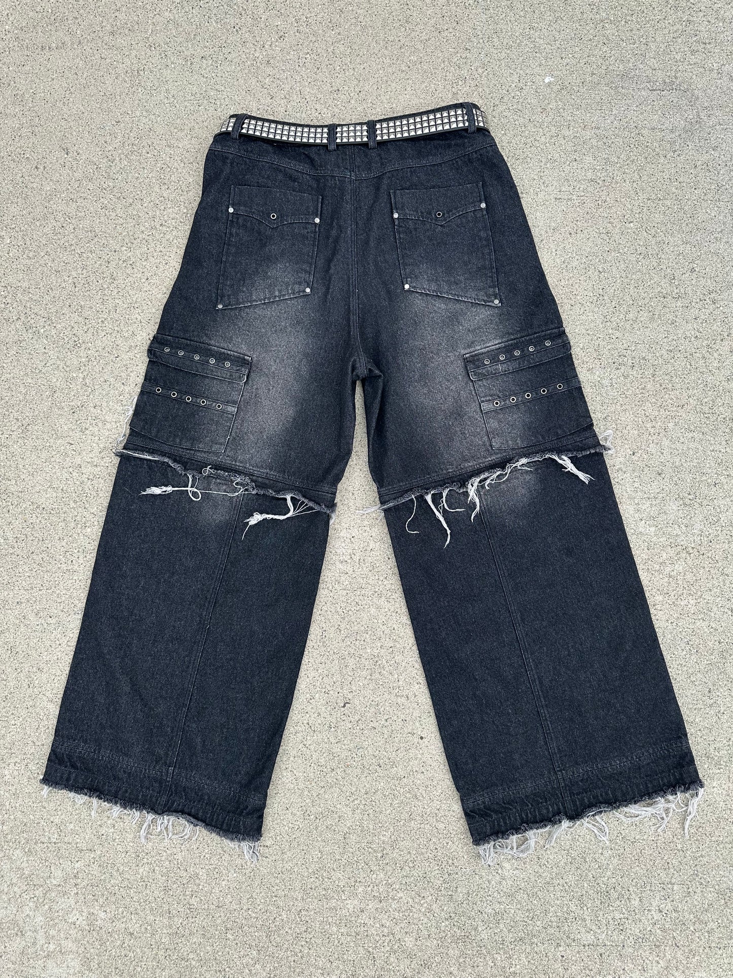 BLACK "REVENGE" DENIM JEANS