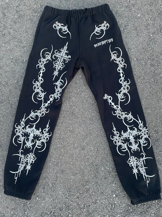 BLACK "REDEMPTION" SWEATPANTS