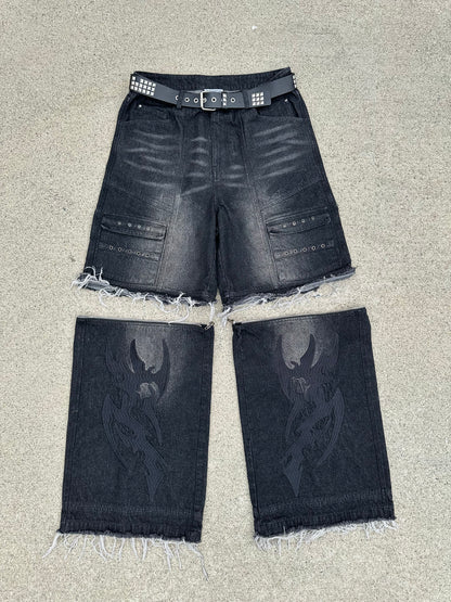 BLACK "REVENGE" DENIM JEANS