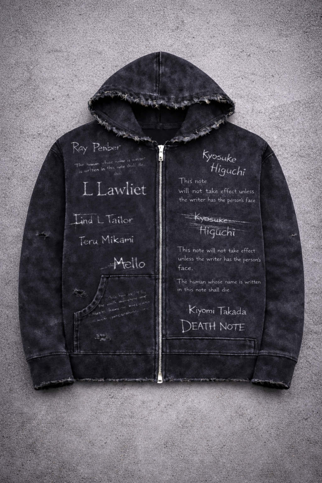 "KIRA" DEATH NOTE ZIP UP