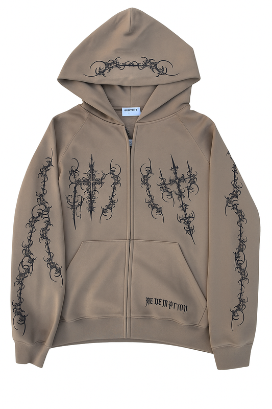 CHARCOAL REDEMPTION" ZIP UP