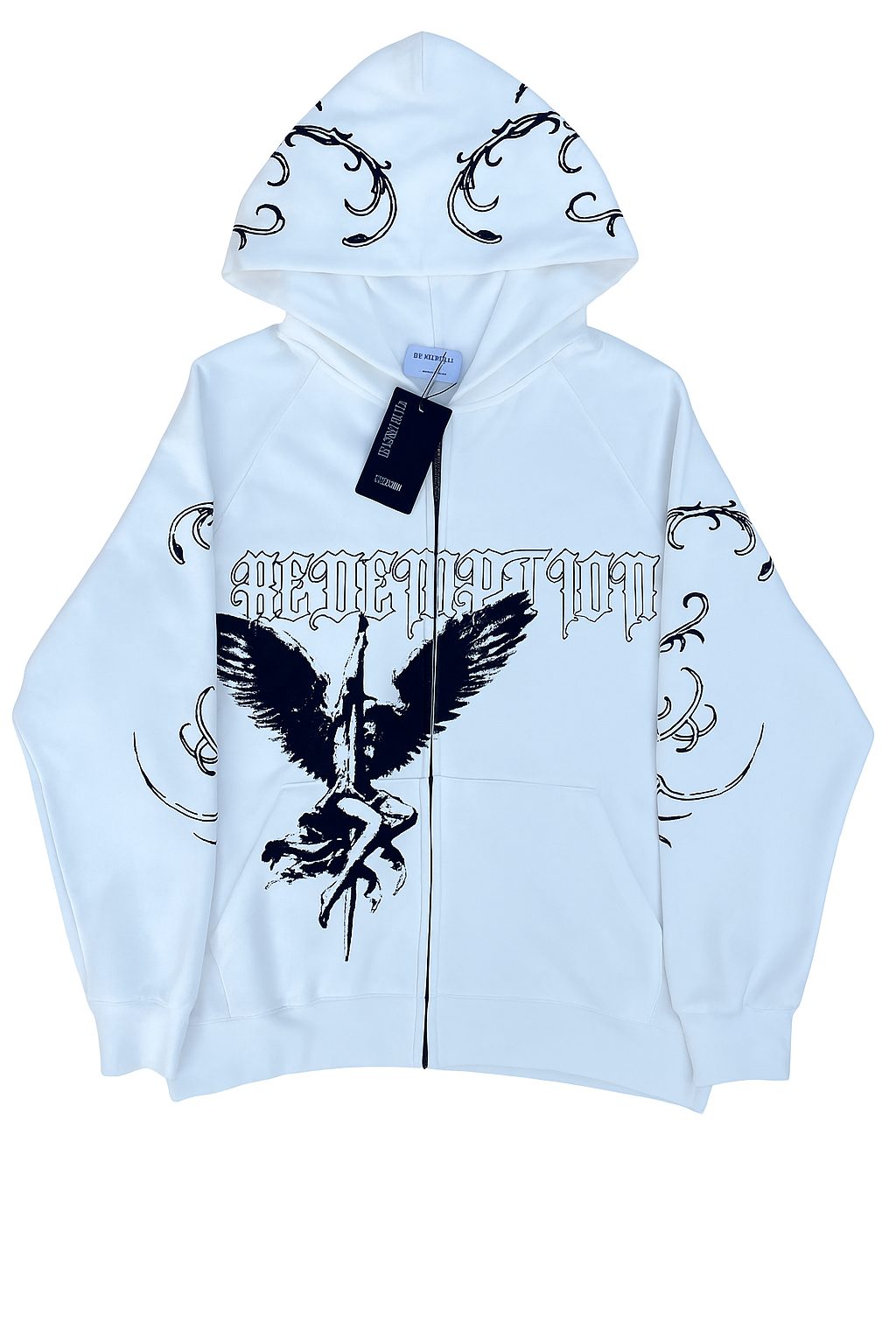 WHITE "HONOR" ZIP UP