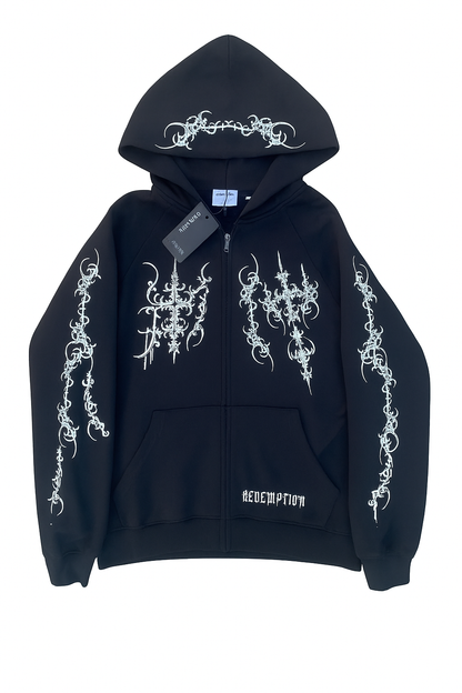 BLACK "REDEMPTION" ZIP UP
