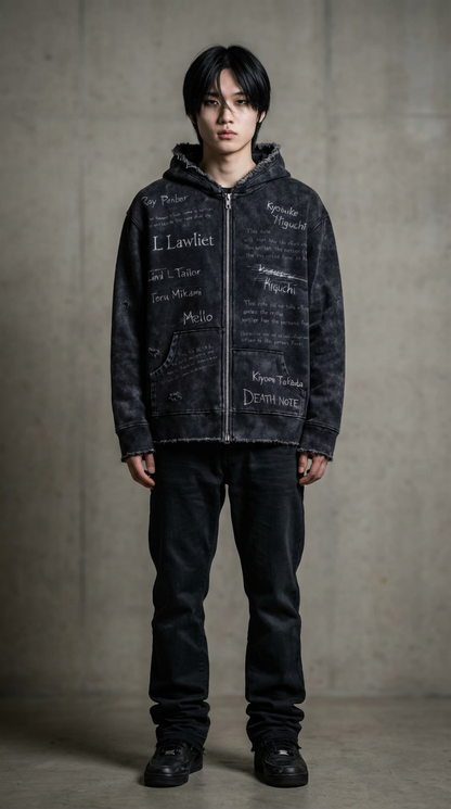 "KIRA" DEATH NOTE ZIP UP